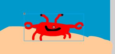 Animating a Symbol This lesson will teach you how to move a symbol in a straight line. 1. Start by clicking on your crab to highlight it.