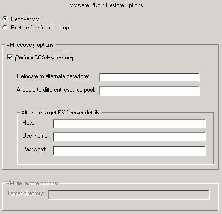 Quest NetVault Backup Plug-in for VMware User s Guide 59 Setting Additional Restore Option for Legacy Backups For savesets created with Plug-in for VMware v1.