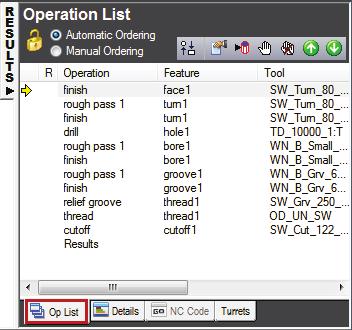 4 Repeat step 3 to view each operation until the whole part is cut. 5 Click Eject. This removes the simulation.