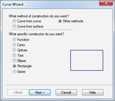 3 In the Curve Wizard: a Select a construction method of Other methods.