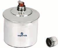 CH10652 ALCOHOL BURNER, STAINLESS STEEL With knurled wheel to