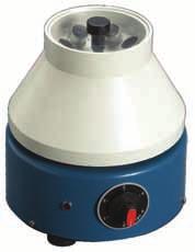 The centrifuge with 5 step speed regulator is provided with swing out rotor head.