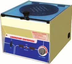 Centrifuges 21 CENTRIFUGE, LABORATORY For Clinical & Pathological Laboratories. Suitable for infertility labs where low speed is recommended. Brush less AC Motor Sea thru acrylic lid.