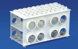Test Tube Stands 77 UNIVERSAL MULTI RACK Polypropylene, compatible with different sizes of tubes.