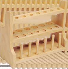 CH12799 WOOD TEST TUBE STAND The top shelf contains seven holes for tubes upto 19 mm in dia: the lower