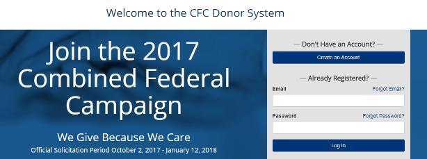 User Overview To create an online pledge to this year s CFC campaign: 1. Visit opm.