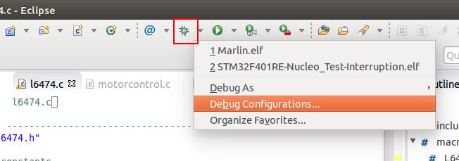 0 and above). STEP 1: Open the Debug Configurations window, and select Marlin.elf in the Ac6 STM32 Debugging section.