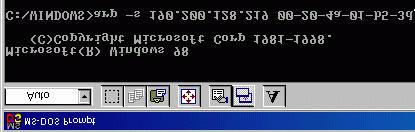 C900TTL-X Configuration A MS-DOS window will appear. 2. Type the ARP s command with the IP Address and the MAC Hardware address from above. For our example the IP address to assign is 190.220.128.