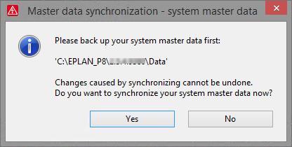 Caution: Before you update the master data create a backup of your master data. It is advisable to back up your system master data regularly.