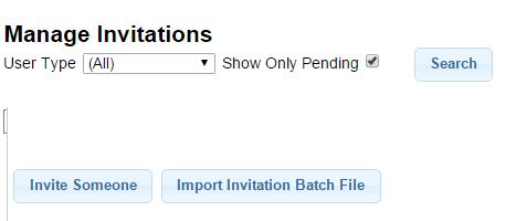 Import Invitation Batch File From the invitations screen, click the Import Invitation Batch File Button