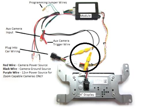 OEM Rear Camera and 1 AUX Camera Wiring
