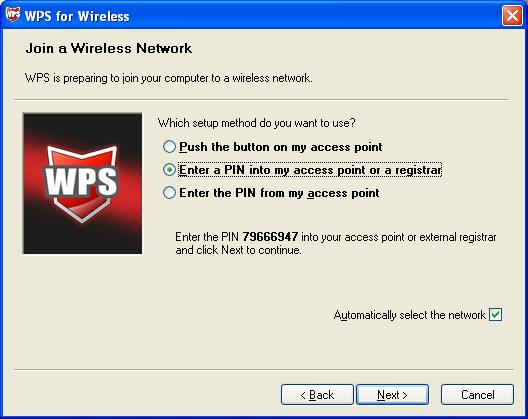 4.2 PIN method There are two ways to configure the WPS by PIN method: 1) Enter a PIN into your AP device. 2) Enter the PIN from your AP device.