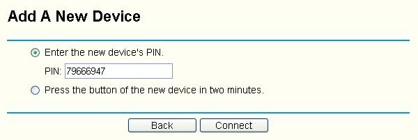 When Figure 4-5 appears, the WPS configuration is complete. 4.2.2 Enter the PIN from your AP device 1.