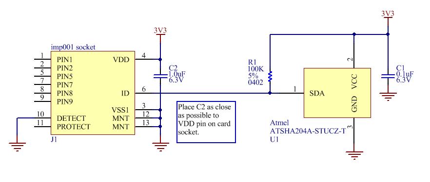 7. Typical Application Circuit Notes: 1. U1 is an ATSHA204A unique ID IC.