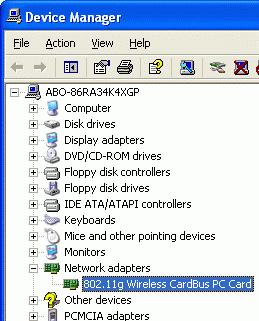 PCI/CardBus PC Card is listed, it means that your device is properly installed and enabled.