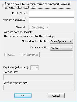 You can specify an SSID for the card so only a device with the same SSID can interconnect to the card. This is a computerto-computer (ad hoc) network; wireless access points are not used.