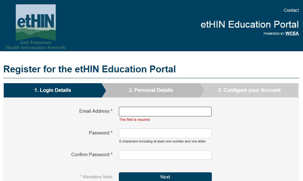 Getting Started 1. Go to www.ethin.org. 2. In the For Providers dropdown menu, click on the Resources link. 3.