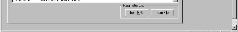 If the parameter list information is not read out correctly, the following type of window will appear.