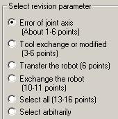 12. Position Repair Support Tool 12.11.1. About Revision Parameters The following table describes the parameters to be revised based on the item selected in Select Revision Parameter window.