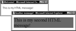 246 Part II: Conquering the File System REM HTML START DISPLAY2 <head> <title>another message!
