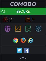 You can also view other details in the widget such as current security status, number of threats