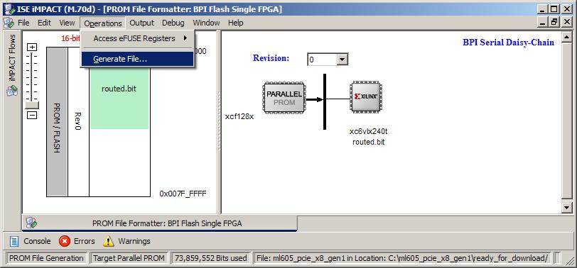 Program Platform Flash with PCIe Design From