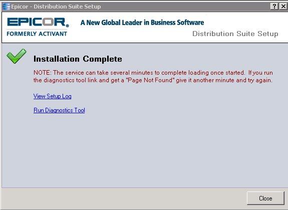 Configuring the Distribution Framework for Self-Hosting Your Distribution Suite configuration settings are now saved.