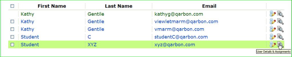 Access User Details and Assignments You can access a user s details and assignments from the Users tab.