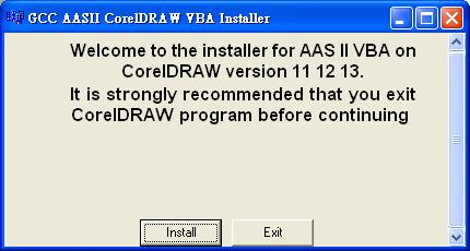 CorelDRAW Plug-In Instruction AASII VAB Installer is applicable for CorelDRAW Version