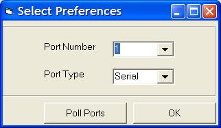 later, click the Preferences option on the menu bar, select Edit Preferences, and then select the appropriate port. To attempt to automatically locate the DS9123O, click the Poll Serial Ports button.