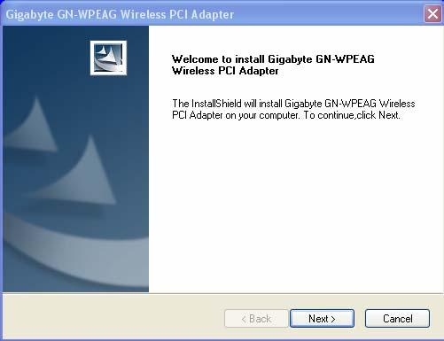 Super G Wireless PCI Adapter Step 3: