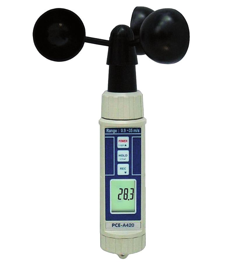/ MIN, MAX and HOLD functions PCE-AM81 Pocket Anemometer MIN, MAX, HOLD function different units