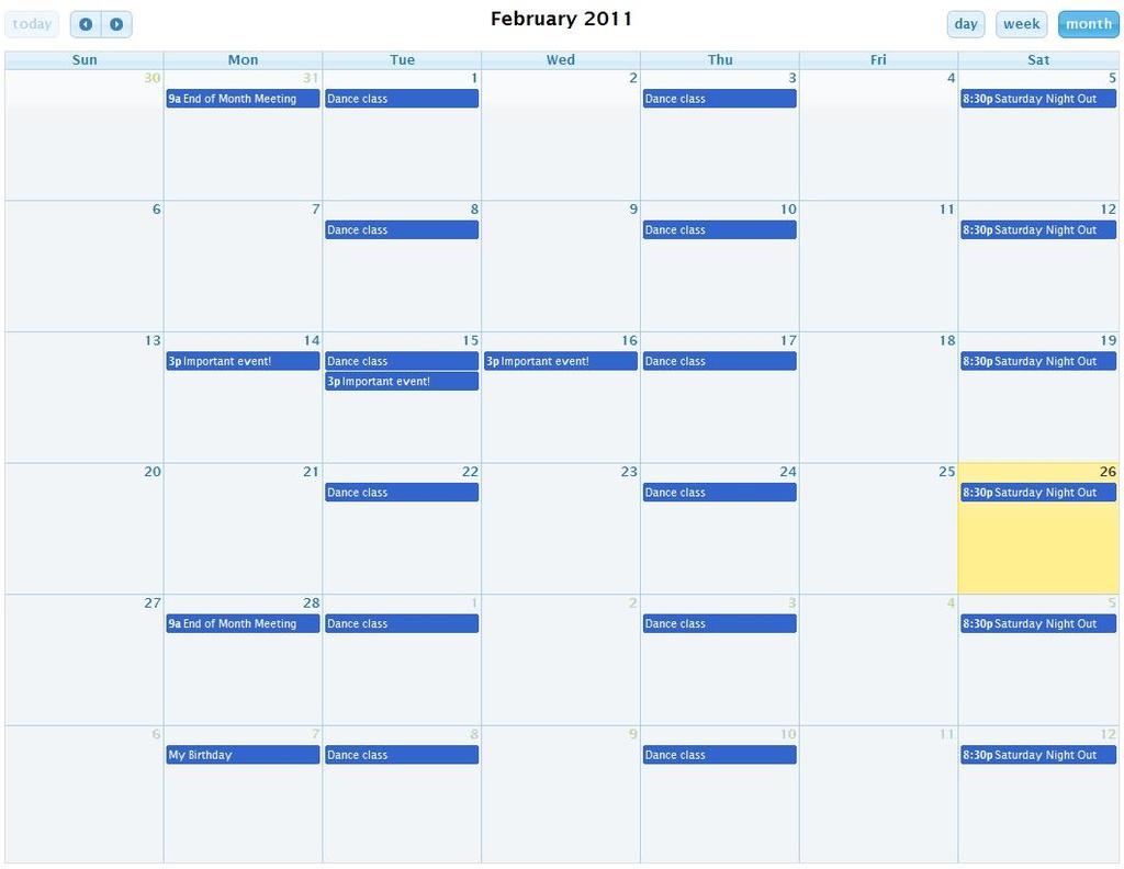 Overview Intro FullCalendar, by Adam Shaw, is an excellent JavaScript based calendar published under both MIT and GPL licenses.