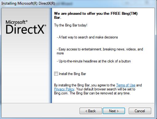 Direct X Web is the core of the new graphics capability and must be installed first.