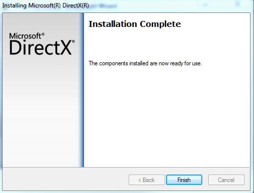 16 PartnerPak Studio Install Guide Step 17: Press Finish Button to complete Direct X Web setup. NOTE: You might need to restart the system after this installation depending on your video card.