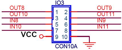 1.7.3 GPIO: J3 8 bit TTL/CMOS level Digital I/O. GPIO (J3) Pin define Pin no.