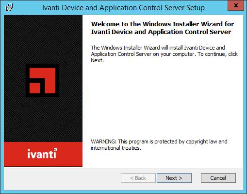 Ivanti Device and Application Control 1. Log in with administrative user access to the computer where you are installing the Application Server.