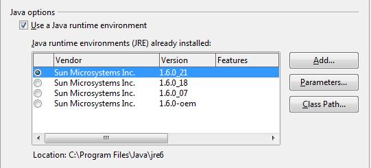 org, or if you have more than one JRE installed on your computer, you can use the OpenOffice.org Java options page to choose the JRE for AOO to use.