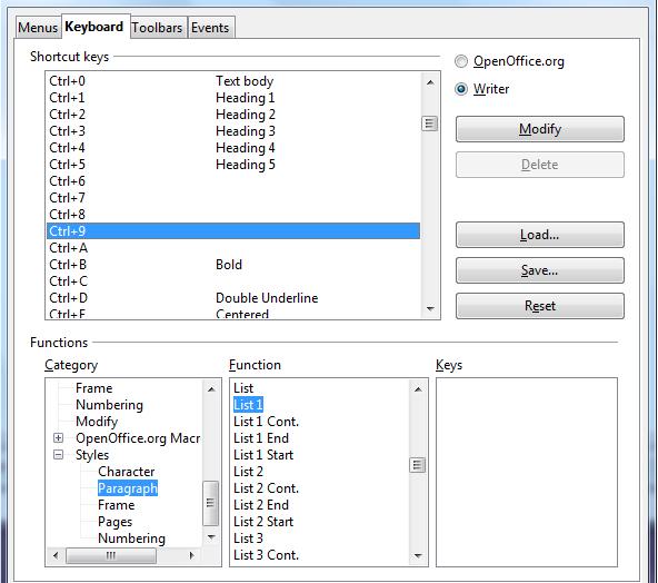 Example: Assigning styles to shortcut keys You can configure shortcut keys to quickly assign styles in your document.