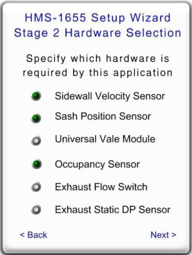 SETUP WIZARD QUICK START GUIDE Stage 2: Hardware Selection In Stage 2 of the Setup Wizard you will be asked to select the input hardware for each application by tapping the radio buttons associated