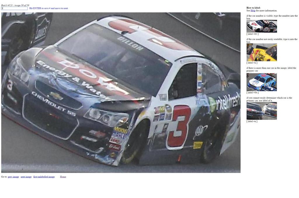 Classifying NASCAR images Next