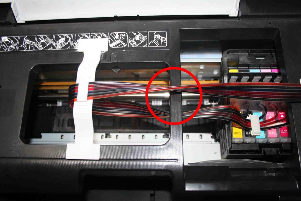 Turn on the power and check whether the Open the upper cover of the printer, and