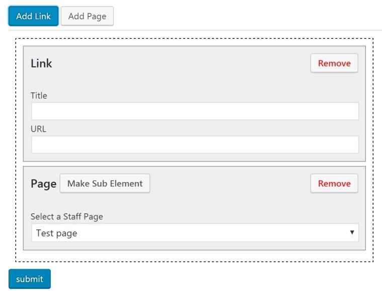 3. You can also add a custom link by selecting Add Link. Give your link a title and paste in the URL for the target page. 4.