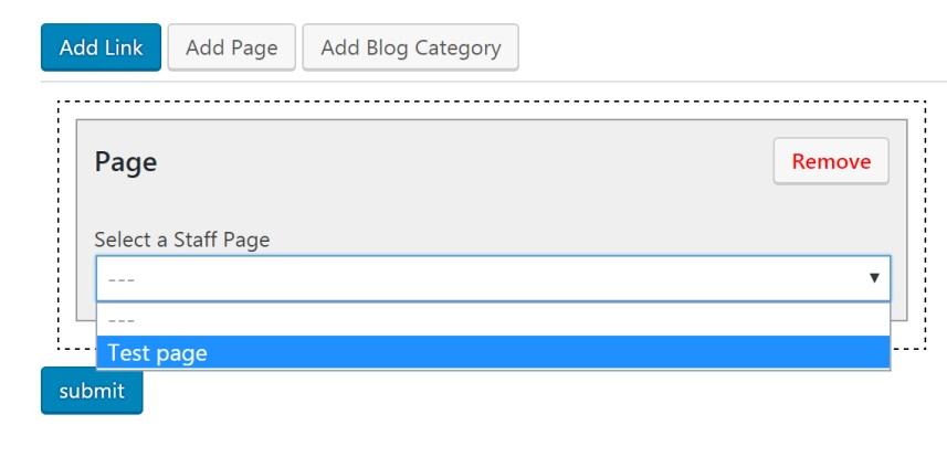 Add your new blog page to your menu Click on My Menu under Staff Pages. 1. Click on Add Page (NOT Add Blog Category). 2.