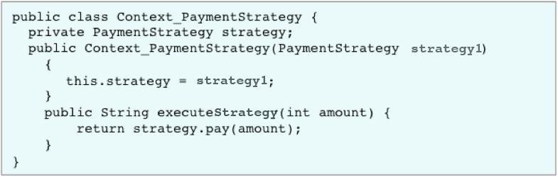 24 Figure 6 Strategy Pattern Structure for Different Payment Strategies As in Figure 6, Registration class is used to run Strategy pattern in the application.