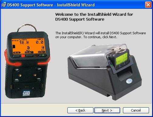 DS400/404 software Start the installation