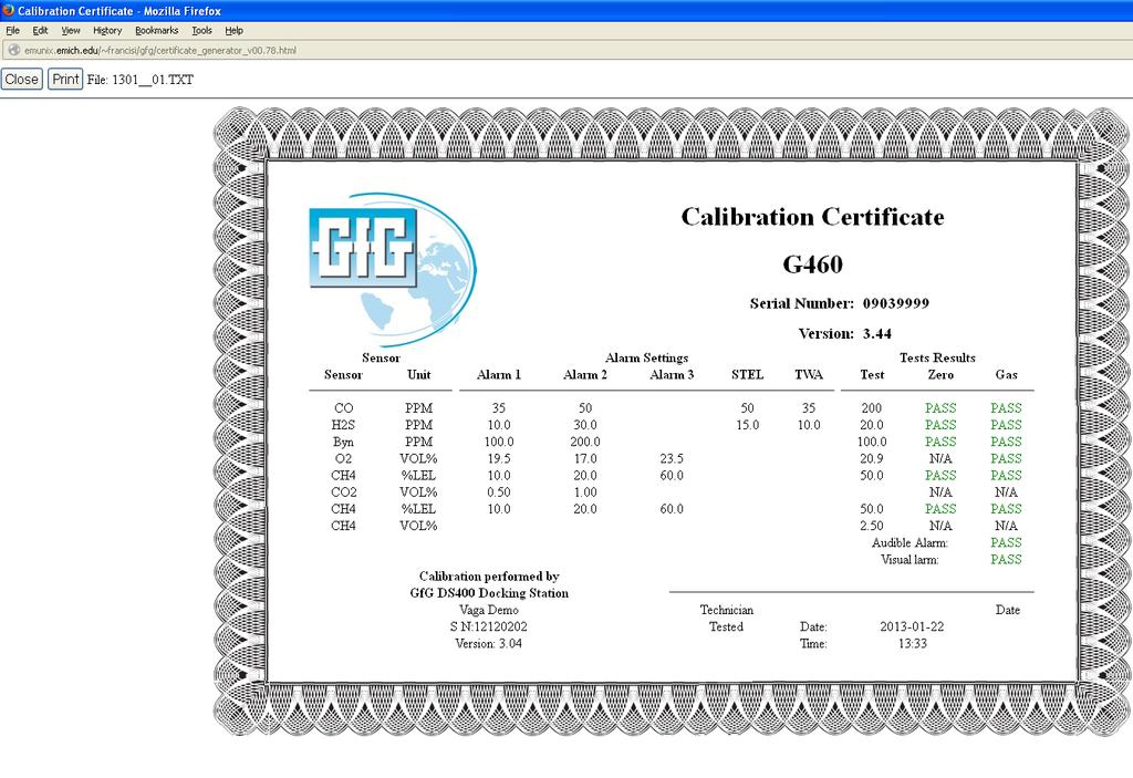 There are four different programs included on the CD, Certificate Generator, Certify All, Report Generator Summary, and Report Generator Complete.