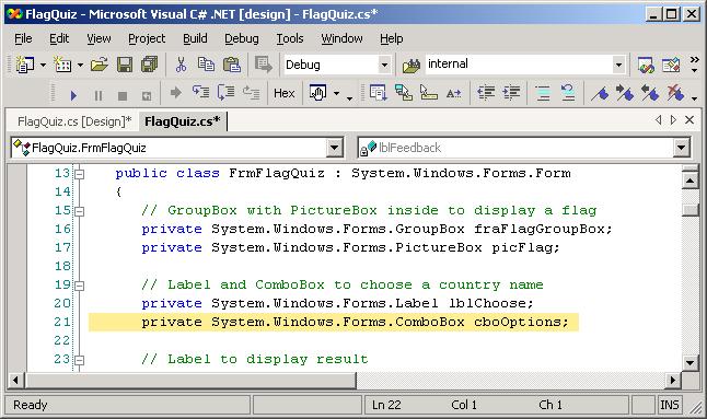 17. Good Programming Practice Prefix ComboBox control names with cbo. GUI Design Tip If a ComboBox s content should not be editable, set its DropDownStyle property to DropDownList. Figure 17.