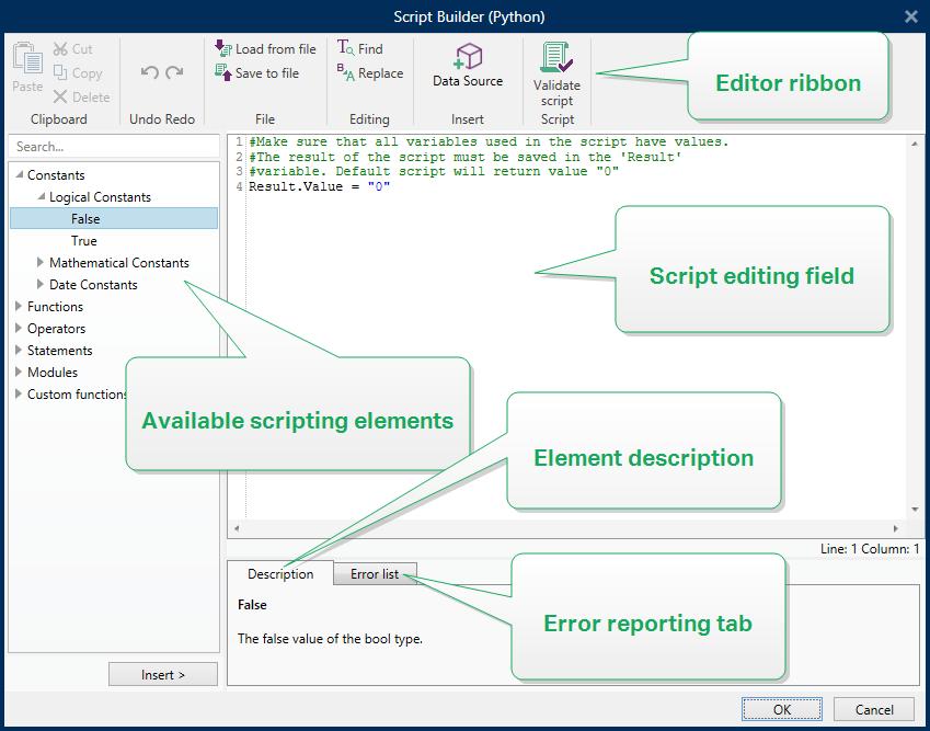 Editor Ribbon includes commonly used commands which are distributed over multiple functional groups. Clipboard group offers Cut, Copy, Paste and Delete commands.