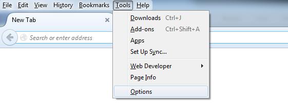 4.7 Adobe settings in Firefox Firefox Menu Bar Click